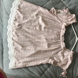 Checkered pink shirt